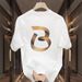 Men's Clothing Heavy Cotton High End Short Sleeved T Shirt Men's Trendy Brand Loose Cotton Summer Boys Half Sleeved Large Size Tops T Shirt_viptrois.com