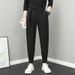Men's Spring Casual Trousers Korean Style Slim Fit Harem Pants Jogger Legs Nine Point Cool Versatile Suit_viptrois.com