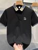 European Fashion Brand Business Polo Shirt Short Sleeved Men's Summer Embroidered Lapel Casual Versatile Design_viptrois.com