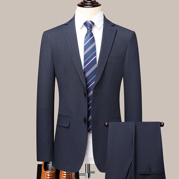 Men's Set For Work, Business, Leisure, Suit Jacket, Formal Attire, Groom's Wedding Jacket_viptrois.com