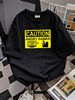 Caution Angry Gamer - Warning Sign Game Over Lost T-Shirt Slightly Summer Casual Comfortable Stretched Stylish Fashion Top For Everyday Wear_viptrois.com