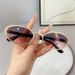 2025 New Copper Material Oval Fashion Printed Sunglasses For Women, Instagram Style Cat Eyes_viptrois.com