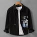Spring And Autumn Men's Splicing Long Sleeve Shirt Trendy Casual Loose Comfortable Color Blocked Fashion Shirt_viptrois.com