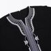 Islamic Loose Abaya Men's Muslim Abaya Short Sleeve Embroidered Moroccan Arabic Style Traditional Abaya For Men Kebaya_viptrois.com