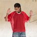 Spliced Mesh Short-sleeve Quick-dry Men's Loose Blank Rugby V-neck T-shirts_viptrois.com