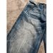 Lightning Pattern Washed Straight Bootcut Jeans Men's Design Slim Pants_viptrois.com