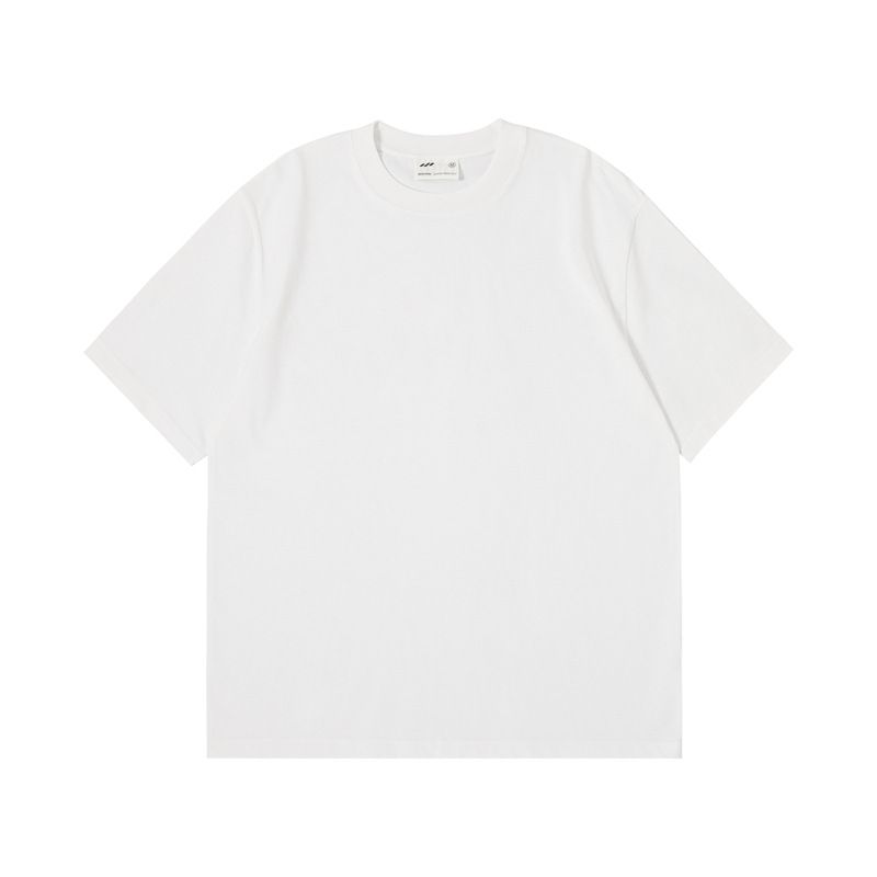 2025 European And American Cross-Border Clothing Spring Summer Round Neck Short Sleeve Loose 240g Pure Cotton_viptrois.com