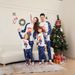 Christmas deer alphabet scarf Christmas family dress printed homewear pajamas_viptrois.com