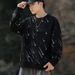 Sweater Fashion Youth Spring And Autumn New Crew Neck Trend Printed Long Sleeve Men's Casual Loose Bottom Top_viptrois.com