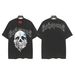 2026 American Fashion High Skull Rock Band Washed Loose Short-sleeve T-shirt Street Print_viptrois.com