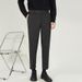 Men's Winter Business Casual Woolen Trousers Formal Fleece Lined Cropped Suit Pants_viptrois.com