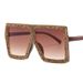 New Luxury Diamond Studded Large Square Frame Women's Sunglasses Sun Protection Glasses Exquisite Shiny Gravel Fashion Sunglasses_viptrois.com
