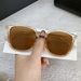 New Black Frame Brown Sunglasses Men's High-end Sense Ruffian Handsome Sunshade Anti-ultraviolet Sunglasses Women's Korean Version Fashion Box_viptrois.com