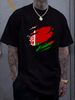 Reality Glitch Torn Belarus Flag Mens T-Shirt Casual Comfortable Unisex Top For Everyday Wear Soft Stretched Stylish Slightly Breathable Summer_viptrois.com
