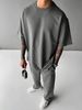 Men's Clothing Color Matching Designer Style Popular Trendy Cool Personality Style Fashion Two Piece Suit_viptrois.com
