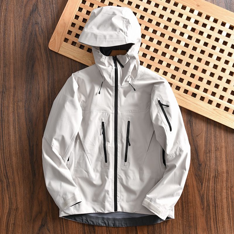 Men's Clothing climbing series spring men's full rubberized rainproof hard shell ski jacket functional assault jacket_viptrois.com