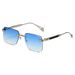 Retro Square Frame Sunglasses - Frameless Driving Style (Unisex Design, Lightweight & Fashionable)_viptrois.com