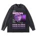 American High Street Hip Hop Oversize Loose Washed Vintage Pure Cotton Crew Neck Sweatshirt 280G Top_viptrois.com