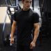 Men's Clothing New Sports Slim Fit Short Sleeve Elastic Loose Fitness Quick Dry Muscle Solid Color T Shirt_viptrois.com