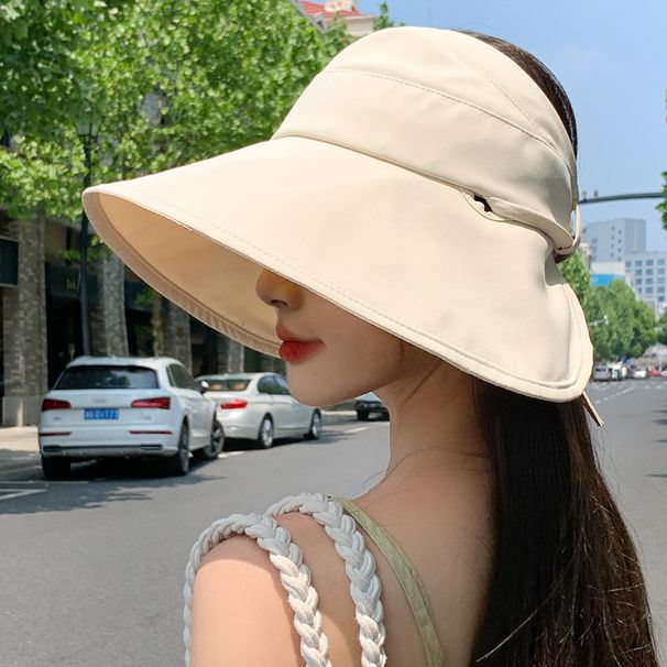 Bow Tie Strap For Summer, Sweet And Cute, Large Eave Sky Top Hat, UV Resistant, Foldable Sun Hat_viptrois.com