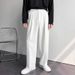 Men's Clothin Style White Suit Trousers Men's High End Loose Straight Leg Mopping Trousers Casual Versatile Suit Trousers Suit Trousers Trendy_viptrois.com