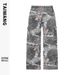 Men's Clothing Paratrooper Pants Retro Leaf Workwear Loose Multi Pocket Pants Men's Trousers_viptrois.com