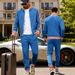 Men's Heavyweight Fleece Two Piece Sportswear Set Autumn Winter Casual Baseball Jacket_viptrois.com