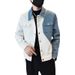 Blue Denim Patchwork Jacket Coat Brand Niche Design Sense Top Autumn New Style Handsome Trendy Men's Clothing_viptrois.com