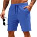 Men's Heavyweight Waffle Shorts Casual Summer Sports Solid Color Versatile Running Training American Style_viptrois.com