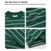 Korean Version Of Simple And Casual Wear Green Contrasting Stripes Casual Retro Loose Long-sleeved T-shirt Men's And Women's Autumn Tops_viptrois.com