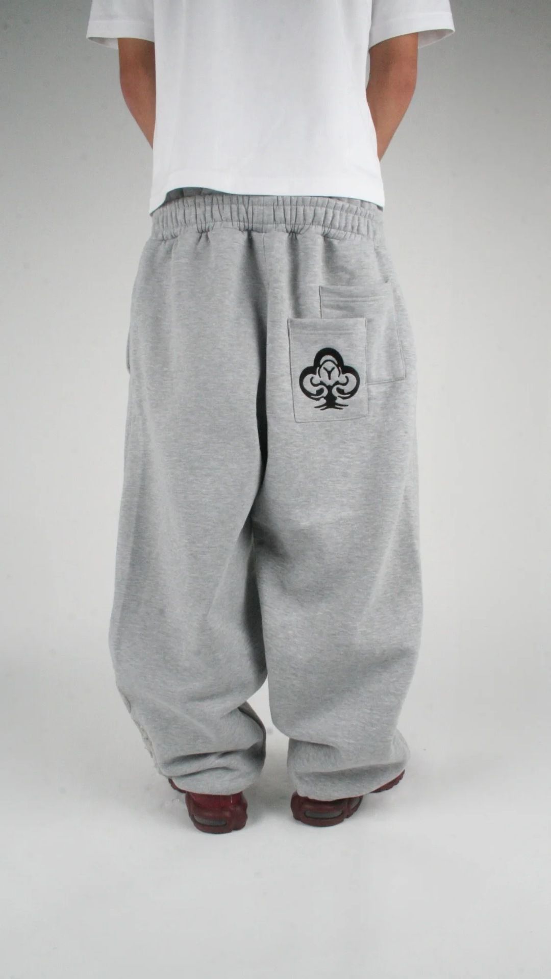 Men's Clothing Double Waist Design Casual SweatpantsNew Fashion Poker Embroidery Loose Sweatpants Y2k Street_viptrois.com