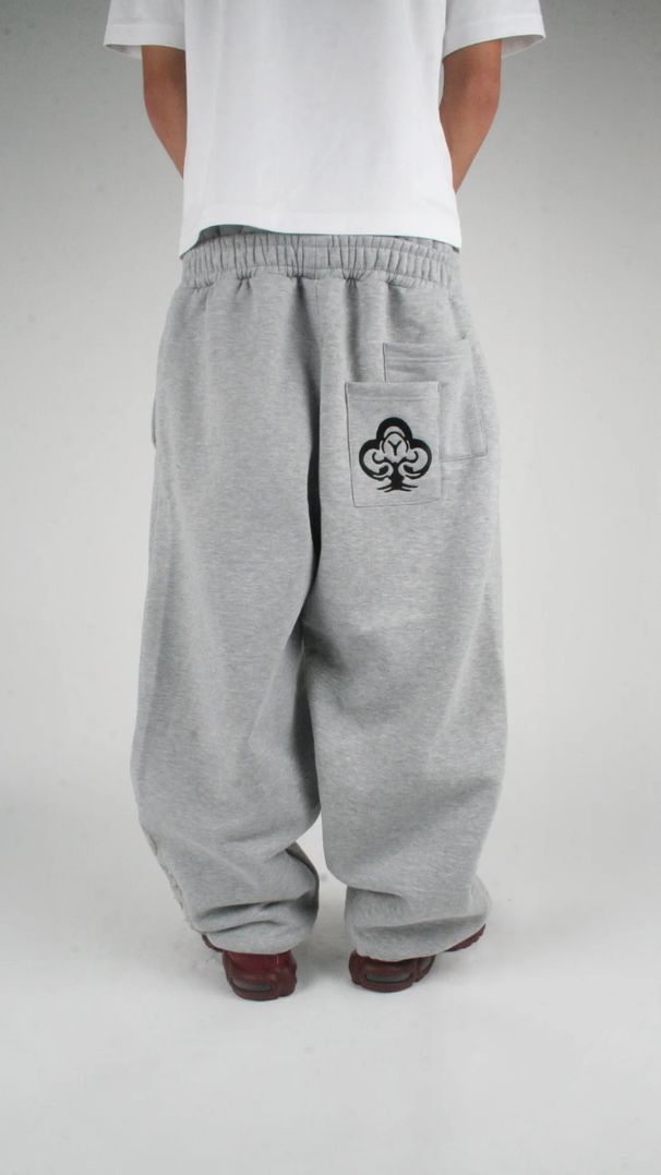 Men's Clothing Double Waist Design Casual SweatpantsNew Fashion Poker Embroidery Loose Sweatpants Y2k Street_viptrois.com
