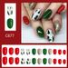 Short oval bright face Europe and the United States cross-border foreign trade new Christmas glitter Christmas tree wave removable 24 pieces_viptrois.com
