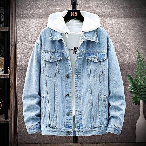 Cowboy Jacket Men In Spring Autumn, Korean Style Jacket, Trendy Brand, Loose Casual, Cool And Stylish, Suitable For_viptrois.com