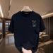 Summer 2025 New Fashionable High-end Clothing Pure Cotton Short T-shirt Men's Half Sleeved Loose Round Neck Casual_viptrois.com