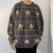 Pure Elegant Versatile Fashion Knitted Harajuku Ins Trend Japanese Simple Lazy Artistic Popular Deer Sweater For Men_viptrois.com