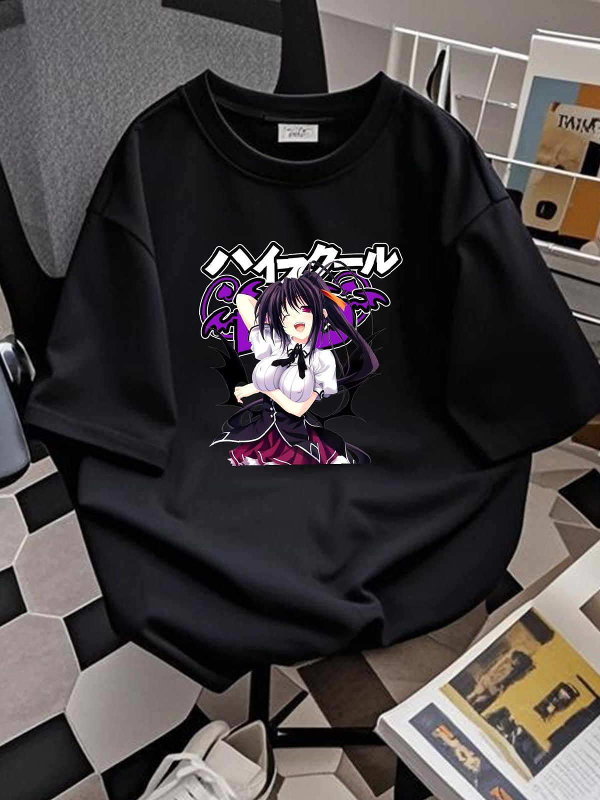 Akeno Himejima - High School DxD Essential T-Shirt Unisex All Size Stretched Homme Breathable Slightly Stylish Summer Soft Versatile_viptrois.com