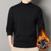 Half Turleneck Men Solid Color Lined Thickened One-piece Fleece Sweashir Auumn Winer Warm Knied Sweaer Base_viptrois.com