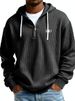 Men's Clothing European And American Heavyweight Long Sleeved Hooded Jacket With Star And Letter Print Men's Sports Casual Sweatshirt_viptrois.com