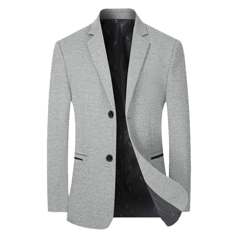 CT Spring And Autumn New Middle-aged Men's Casual Woolen Suit Dad's Single-piece Blazer Jacket_viptrois.com