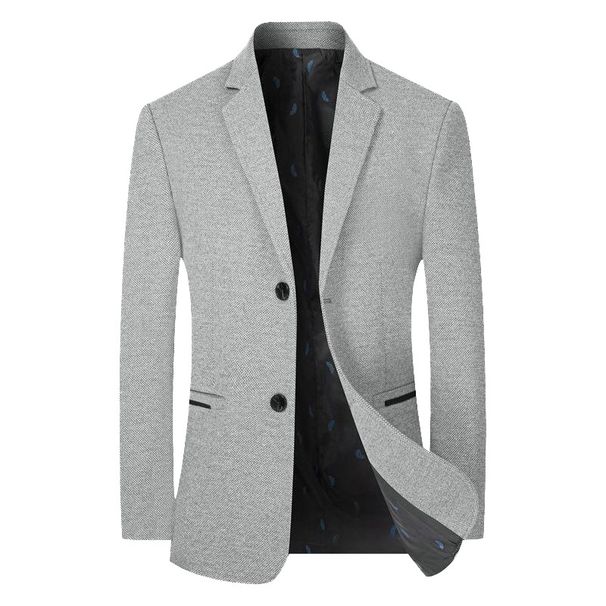 CT Spring And Autumn New Middle-aged Men's Casual Woolen Suit Dad's Single-piece Blazer Jacket_viptrois.com