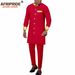 Men's clothing African national batik cotton men's casual two piece set_viptrois.com