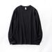 Autumn 250g Pure Cotton Crew Neck Long Sleeve Straight Solid Color Men's Casual Fashion Trend Base Shirt_viptrois.com