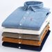 Men's Slim-Fit Corduroy Shirt – 100% Cotton, Vintage-Inspired & Breathable Casual Wear_viptrois.com