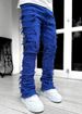 Loom WIS Creative Denim Trend Patch Tassel Men's Stretch European And American Straight Pants New H Fashion Ins_viptrois.com