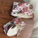 Flower Cosmetic Bag High End Temperament Women's Storage Bag Skin Care Products Toiletries Bag Small Square Bag Wallet Clutch Bag_viptrois.com
