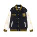 National Trend Ethnic Style Woven Design Sense Letter Embroidery Trendy Brand PU Leather Sleeve Patchwork Color Block_viptrois.com