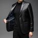 2025 New Spring Thin Suit Men's Leather Jacket Coat_viptrois.com