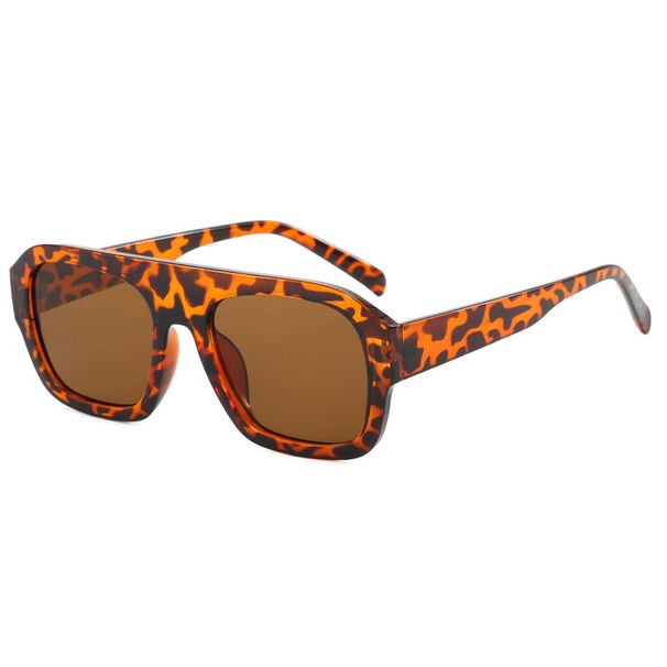 Men's Sunglasses New Style Personality Sunglasses Single Beam Large Frame Square Sunglasses Sunglasses Women Ins Same Style_viptrois.com