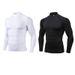 Men's Clothing High Collar Sports Tights Fitness Clothes Long Sleeves High Elastic Football Basketball Training Quick Drying Fitness Bottoming Tops_viptrois.com